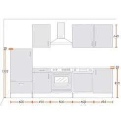 Menke Küchenzeile Premium 280 Cm Lava Hochglanz-Sonoma Eiche Nachbildung -Küche Zu Hause 5880729 4719 mkprmzf280