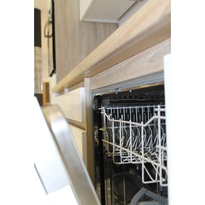 Respekta Küchenzeile GLRP280HESW Grifflos 280 Cm Weiß Hochglanz-Sonoma Eiche 18 Respekta Küchenzeile GLRP280HESW Grifflos 280 Cm Weiß Hochglanz-Sonoma Eiche – Bild 18