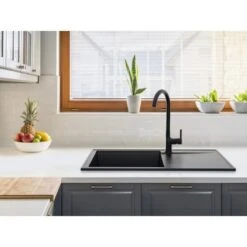 Miló Einbauspüle Granitverbundstoff Palladio 86 Schwarz -Küche Zu Hause 5903140018094 30