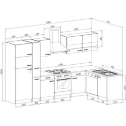 Respekta Winkelküche KBL310ESRS 310 Cm Rot-Eiche Sonoma Sägerau Nachbildung -Küche Zu Hause 6861900 KBL310ESRS 04
