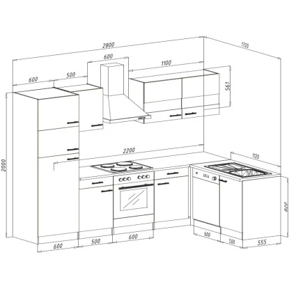 Respekta Winkelküche KBL280ESGS 280 Cm Grau-Eiche Sonoma Sägerau Nachbildung 4 Respekta Winkelküche KBL280ESGS 280 Cm Grau-Eiche Sonoma Sägerau Nachbildung – Bild 4