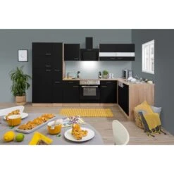 Respekta Winkelküche KBL310ESSSC 310 Cm Schwarz Eiche Sonoma Sägerau Nachbildung -Küche Zu Hause 6862510 KBL310ESSSC 03