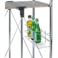 Wenko Servierwagen Liky Holzdekor Zusammenklappbar -Küche Zu Hause 686865 1068 04