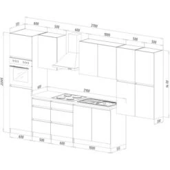 Respekta Küchenzeile Ohne E-Geräte 370 Cm Grifflos Weiß Hochglanz -Küche Zu Hause 6981195 4384 2