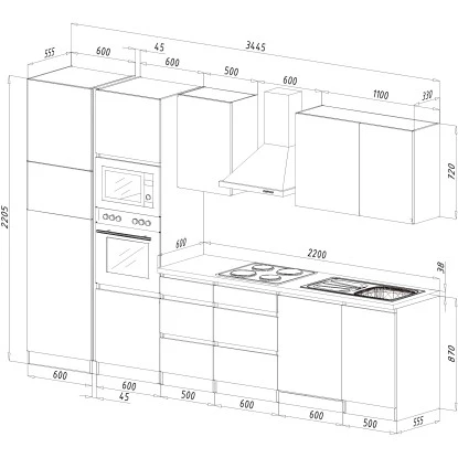 Respekta Premium Küchenzeile GLRP345HESWGKEOES Grifflos 345 Cm Weiß Eiche NB 10 Respekta Premium Küchenzeile GLRP345HESWGKEOES Grifflos 345 Cm Weiß Eiche NB – Bild 10