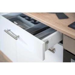 Respekta Küchenzeile Ohne E-Geräte 300 Cm Weiß-Eiche Sägerau -Küche Zu Hause 7053358 4384 LBKB300ESW 14