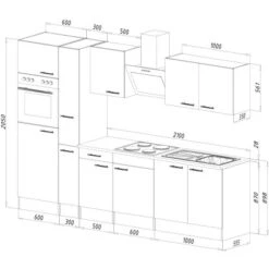 Respekta Küchenzeile Ohne E-Geräte 300 Cm Weiß Seidengl.-Eiche York 15 Respekta Küchenzeile Ohne E-Geräte 300 Cm Weiß Seidengl.-Eiche York -Küche Zu Hause 7053911 4384 LBKB300EYW 04