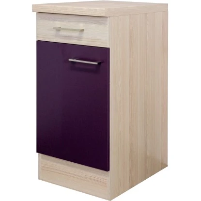 Flex-Well Exclusiv Unterschrank Focus 40 Cm Akazie-Aubergine-Akazie 1 Flex-Well Exclusiv Unterschrank Focus 40 Cm Akazie-Aubergine-Akazie