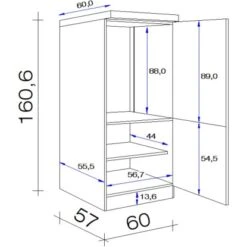 Flex-Well Exclusiv Demi-Geräteumbauschrank Vintea 60 Cm Magnolie Matt - Oak 3 Flex-Well Exclusiv Demi-Geräteumbauschrank Vintea 60 Cm Magnolie Matt - Oak -Küche Zu Hause 756420 4051 5 2