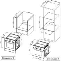 Respekta Backofen-Hauben Set EBDH-SET44090BS 90 Cm Black Steel -Küche Zu Hause 75 4384 DIGI8BLACKSTEEL 05