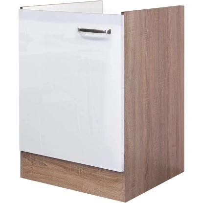 Flex-Well Exclusiv Spülenunterschrank Valero 50 Cm Hochglanz Weiß-Sonoma Eiche 1 Flex-Well Exclusiv Spülenunterschrank Valero 50 Cm Hochglanz Weiß-Sonoma Eiche