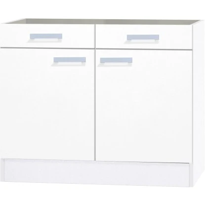 Unterschrank Ohne Arbeitsplatte 100 Cm OPTIkult Oslo214 Feinstruktur Weiß 1 Unterschrank Ohne Arbeitsplatte 100 Cm OPTIkult Oslo214 Feinstruktur Weiß