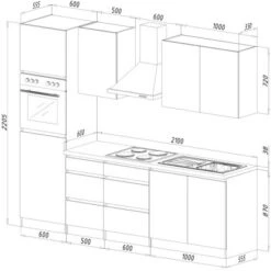 Respekta Küchenzeile Ohne E-Geräte 270 Cm Grifflos Weiß Hochglanz -Küche Zu Hause 80239 4384 LBGLRP270HWW 03