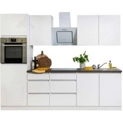 Respekta Küchenzeile Ohne E-Geräte 270 Cm Grifflos Weiß Hochglanz -Küche Zu Hause 80239 4384 LBGLRP270HWW 04