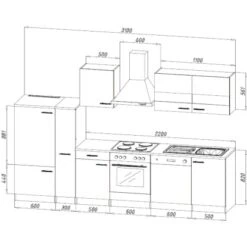 Respekta Küchenzeile KB310WWC 310 Cm Weiß 20 Respekta Küchenzeile KB310WWC 310 Cm Weiß -Küche Zu Hause 8154 4384 neu KB310WWCG 04
