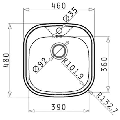 Pyramis Einbaubecken Kania Edelstahl 2 Pyramis Einbaubecken Kania Edelstahl – Bild 2