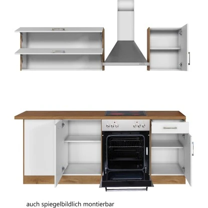 Held Möbel Küchenzeile Sorrento 210 Cm Weiß-Wotaneiche Winkel 4 Held Möbel Küchenzeile Sorrento 210 Cm Weiß-Wotaneiche Winkel – Bild 4