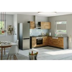 Held Möbel Küchenzeile Sorrento 210 Cm Wotaneiche-Grafit Ohne E-Geräte Winkel -Küche Zu Hause 853390 11016600 9