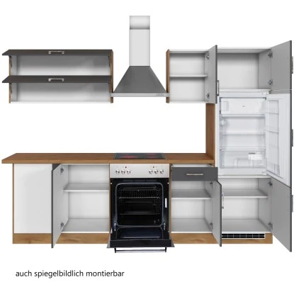 Held Möbel Küchenzeile Sorrento 210/ 270 CmAnthrazit-Wotaneiche Winkel 4 Held Möbel Küchenzeile Sorrento 210/ 270 CmAnthrazit-Wotaneiche Winkel – Bild 4