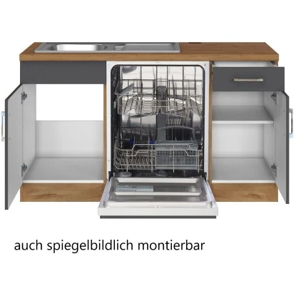 Held Möbel Küchenzeile Sorrento 210/ 270 CmAnthrazit-Wotaneiche Winkel 5 Held Möbel Küchenzeile Sorrento 210/ 270 CmAnthrazit-Wotaneiche Winkel – Bild 5