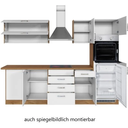 Held Möbel Küchenzeile Sorrento 210/ 270 Cm Weiß-Wotaneiche Winkel 4 Held Möbel Küchenzeile Sorrento 210/ 270 Cm Weiß-Wotaneiche Winkel – Bild 4