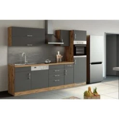 Held Möbel Hängeschrank Sorrento BxHxT 40 X 57 X 34 Cm Anthrazit-Wotaneiche -Küche Zu Hause 853726 11016600 11