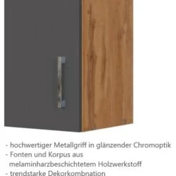 Held Möbel Hängeschrank Sorrento BxHxT 40 X 57 X 34 Cm Anthrazit-Wotaneiche -Küche Zu Hause 853726 11016600 7