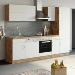 Held Möbel Hängeschrank Sorrento BxHxT 40 Cm X 57 Cm X 34 Cm Weiß-Wotaneiche -Küche Zu Hause 853727 11016600 12