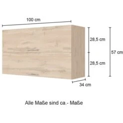 Held Möbel Klapphängeschrank Sorrento BxHxT 100 X 57 X 34 Cm Weiß-Wotaneiche -Küche Zu Hause 853743 11016600 4
