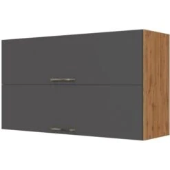 Held Möbel Klapphängeschrank Sorrento BxHxT 100x57x34 Cm Anthrazit-Wotaneiche