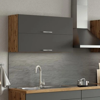 Held Möbel Klapphängeschrank Sorrento BxHxT 100x57x34 Cm Anthrazit-Wotaneiche 7 Held Möbel Klapphängeschrank Sorrento BxHxT 100x57x34 Cm Anthrazit-Wotaneiche – Bild 7