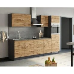 Held Möbel Klapphängeschrank Sorrento BxHxT 100x57x34 Cm Wotaneiche-Grafit -Küche Zu Hause 853748 11016600 10