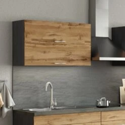 Held Möbel Klapphängeschrank Sorrento BxHxT 100x57x34 Cm Wotaneiche-Grafit -Küche Zu Hause 853748 11016600 5