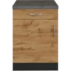 Held Möbel Unterschrank Sorrento 50 X 85 X 60 Cm Tür Schub. + EL-B. Wotan.-Graf. -Küche Zu Hause 853764 11016600 2