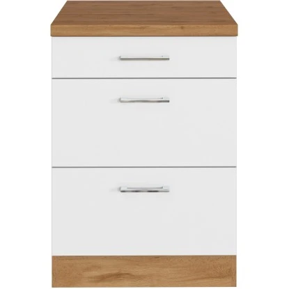 Held Möbel Auszugsschrank Sorrento 50 X 85 X 60 Cm Schubk. 2 Ausz. Weiß-Wotanei. 2 Held Möbel Auszugsschrank Sorrento 50 X 85 X 60 Cm Schubk. 2 Ausz. Weiß-Wotanei. – Bild 2