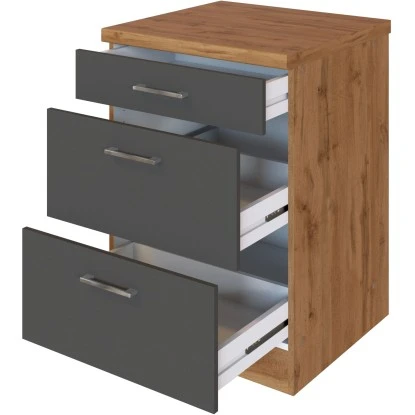 Held Möbel Auszugsschrank Sorrento 50 X 85 X 60 Cm Schubk. 2 Ausz. Anthr.-Wotan. 3 Held Möbel Auszugsschrank Sorrento 50 X 85 X 60 Cm Schubk. 2 Ausz. Anthr.-Wotan. – Bild 3