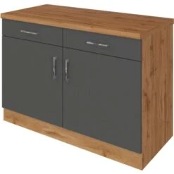 Held Möbel Unterschrank Sorrento 100x85x60 Cm 2 Schub. 1 EL-B. Anthr.-Wotan. -Küche Zu Hause 853799 11016600 2