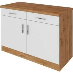 Held Möbel Unterschrank Sorrento 100x85x60 Cm 2 Schub. 1 EL-B. Weiß-Wotan. -Küche Zu Hause 853801 11016600 2