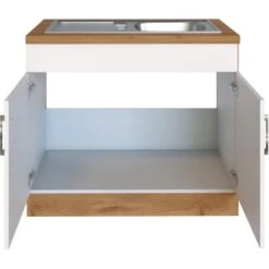 Held Möbel Spülenschrank Sorrento BxHxT 100x85x60 Cm 2 Türen Weiß-Wotaneiche -Küche Zu Hause 853804 11016600 3