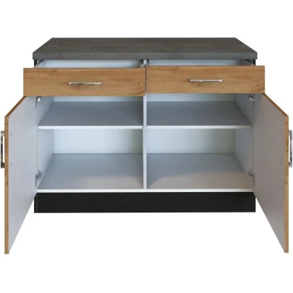 Held Möbel Unterschrank Sorrento 100x85x60 Cm 2 Schub. 1 EL-B. Wotan.-Graf. 2 Held Möbel Unterschrank Sorrento 100x85x60 Cm 2 Schub. 1 EL-B. Wotan.-Graf. – Bild 2