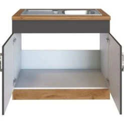 Held Möbel Spülenschrank Sorrento B100 X H85 X T60 Cm 2Türen Anthraz.-Wotaneiche 18 Held Möbel Spülenschrank Sorrento B100 X H85 X T60 Cm 2Türen Anthraz.-Wotaneiche -Küche Zu Hause 853807 11016600 3