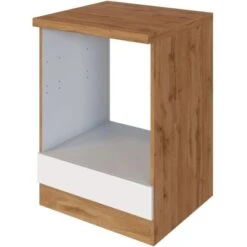 Held Möbel Herdumbau Sorrento B60 X H85 X T60 Cm Nische F. Ofen Weiß-Wotaneiche