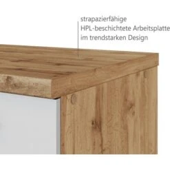 Held Möbel Herdumbau Sorrento B60 X H85 X T60 Cm Nische F. Ofen Weiß-Wotaneiche -Küche Zu Hause 853833 11016600 4