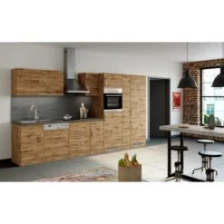 Held Möbel Apothekerschrank Sorrento 30x 200x 60 Cm 2 Ausz. 5 Fächer Wotaneiche -Küche Zu Hause 853931 11016600 10