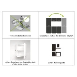 Marinelli Cucine Küchenzeile Bea 195 Cm Holzoptik - Weiß -Küche Zu Hause 8783516 2657 Bozza7