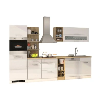 Held Möbel Küchenzeile Mailand 310 Cm Weiß Hochglanz-Weiß Matt Mit E-Geräten 3 Held Möbel Küchenzeile Mailand 310 Cm Weiß Hochglanz-Weiß Matt Mit E-Geräten – Bild 3