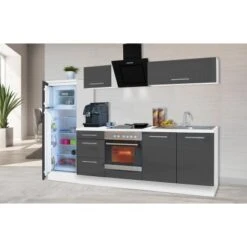 Respekta Premium Küchenzeile 270 Cm Grau Hochglanz-Weiß -Küche Zu Hause 9278318 2929 RP270WGC 1