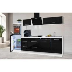 Respekta Premium Küchenzeile 280 Cm Hochbau Schwarz Hochglanz-Weiß -Küche Zu Hause 9279902 2929 RP280HWS 1