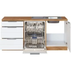 Held Möbel Winkelküche 240 Cm - 270 Cm Matt Weiß-Wotaneiche -Küche Zu Hause 93 11016600 1029.6291 2a 3