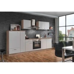 Menke Küchenzeile Artisan Classic 300 Cm Weiß Artisan-Eiche Nachbildung